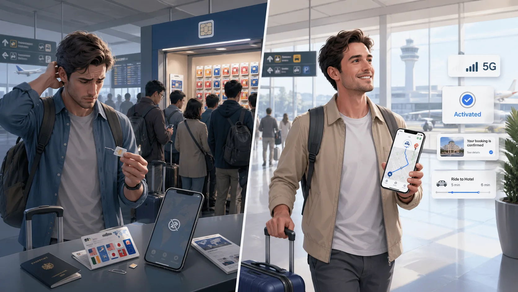 What is the difference between physical SIM and eSIM?