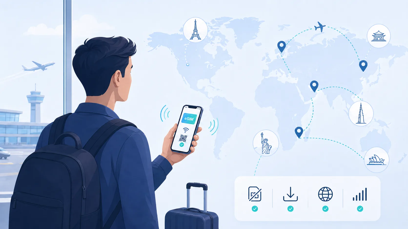 eSIM technology visual
